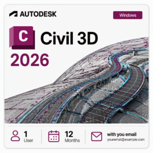 Civil 3D 2026 12 Meses licencia digital EDU Personal