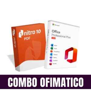(COMBO) Microsoft Office 2024 Professional Plus & Nitro 10 Pro (Licencias Digitales Permanentes)