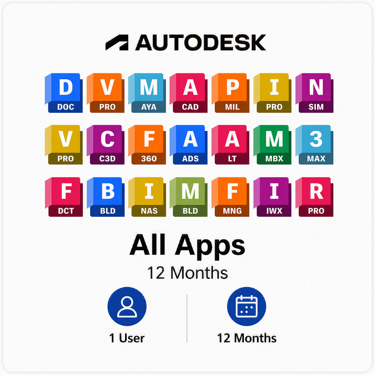 Autodesk Suite All Apps 2026 12 Meses licencia digital EDU Personal