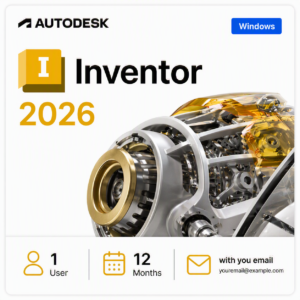 Autodesk Inventor 2026 12 Meses licencia digital EDU Personal para Windows